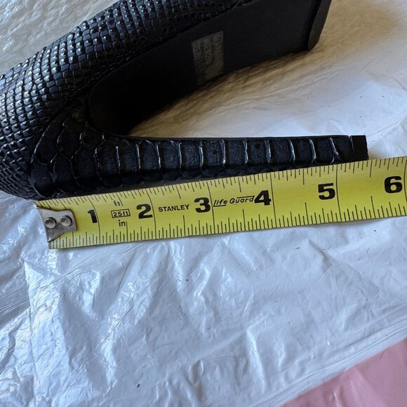 Charlotte Russe  Black Textured Snake Pattern Platform High Heels Peep Toe NWOB - Picture 12 of 14